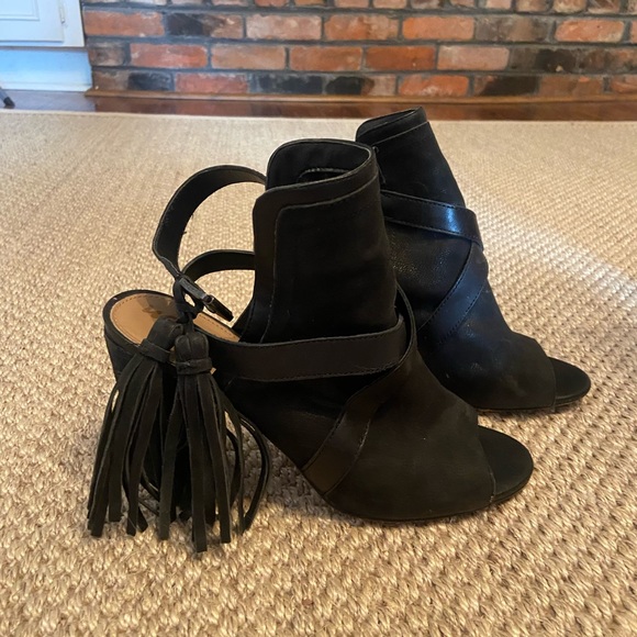 Sam Edelman Black Fringe Heels - Picture 12 of 14